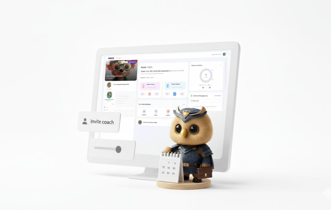 Owner dashboard view with season builder, fee slider and KPIs.